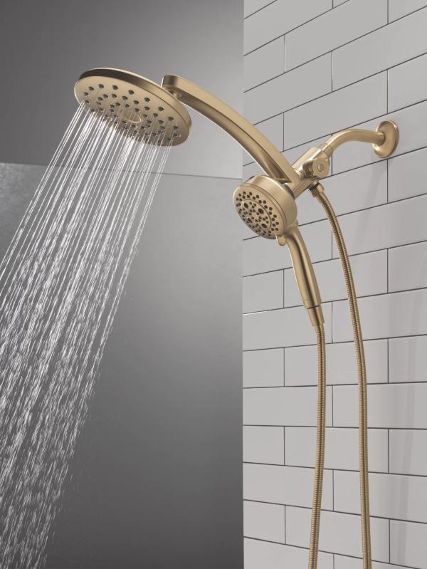DELTA Universal Showering Components PivotPro 3-in-1 Combination Shower — Lumicoat® Champagne Bronze