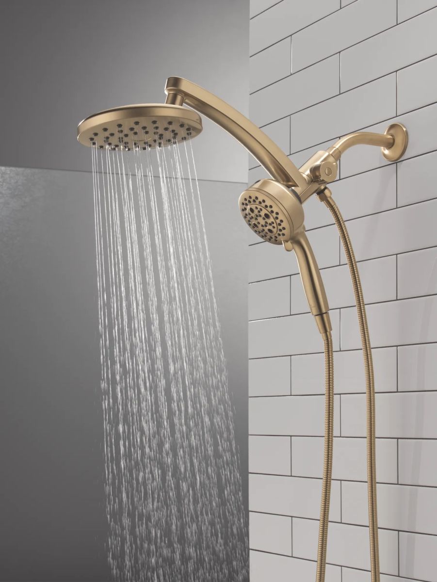 DELTA Universal Showering Components PivotPro 3-in-1 Combination Shower — Lumicoat® Champagne Bronze