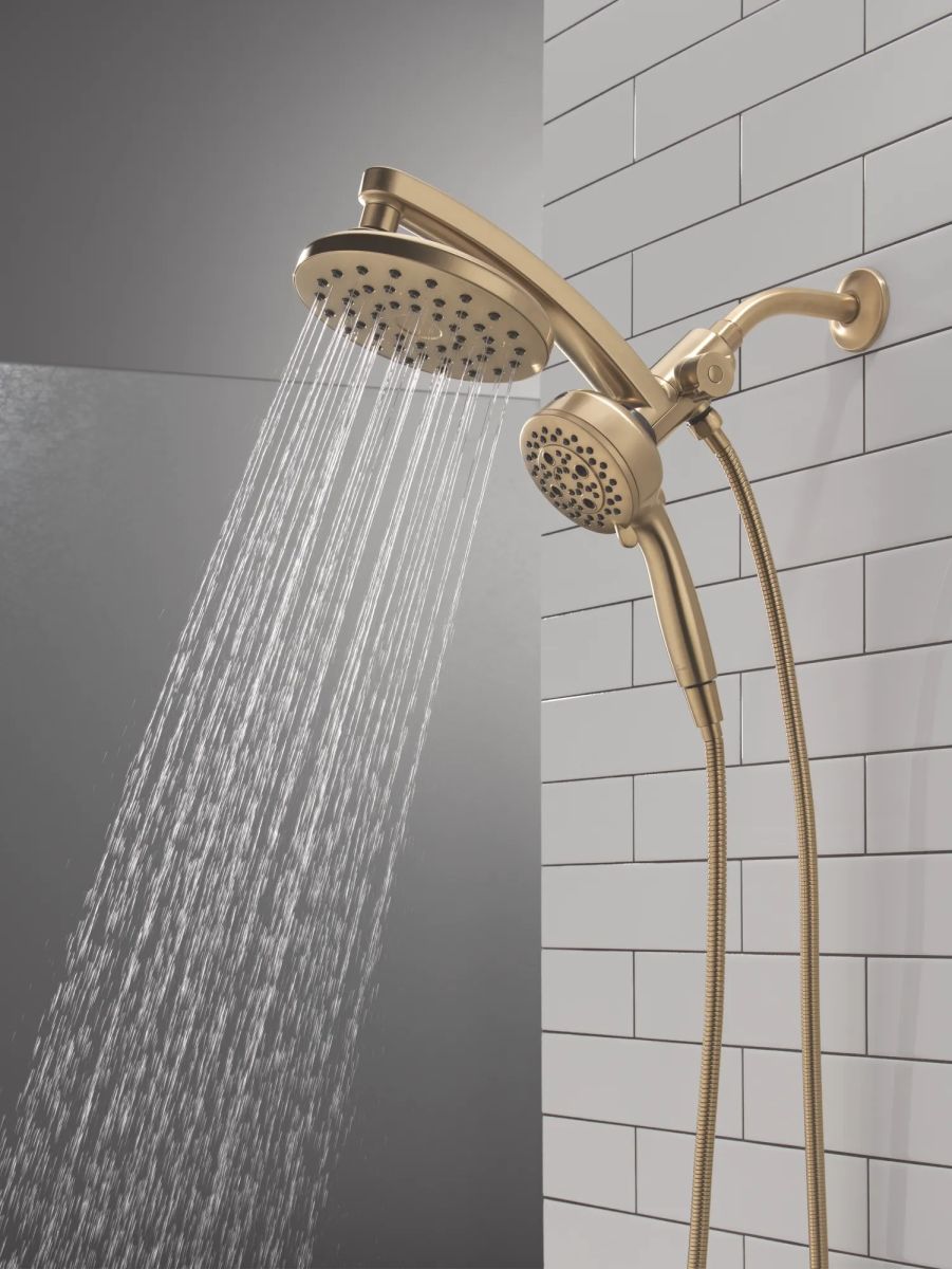 DELTA Universal Showering Components PivotPro 3-in-1 Combination Shower — Lumicoat® Champagne Bronze