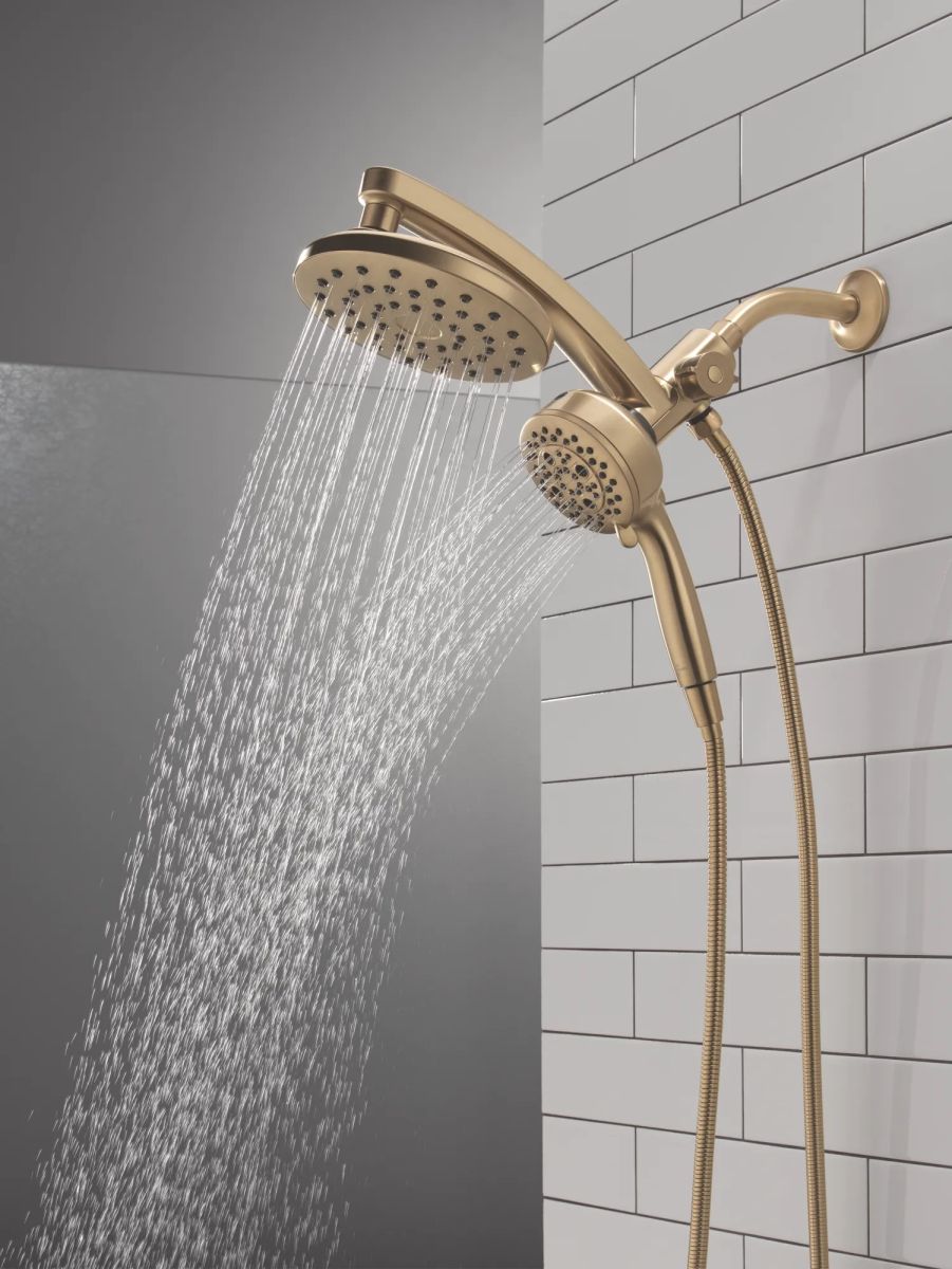 DELTA Universal Showering Components PivotPro 3-in-1 Combination Shower — Lumicoat® Champagne Bronze