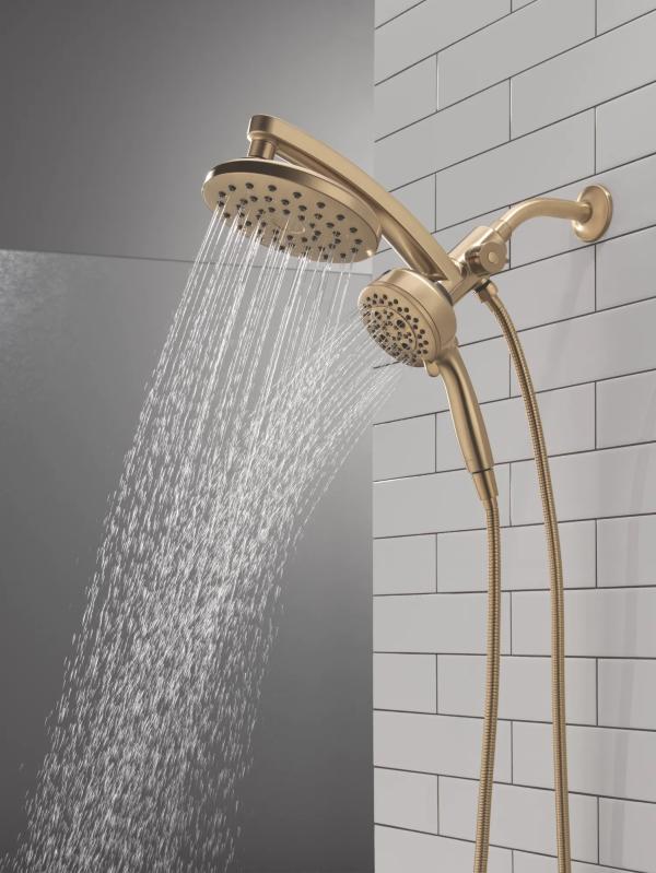 DELTA Universal Showering Components PivotPro 3-in-1 Combination Shower — Lumicoat® Champagne Bronze