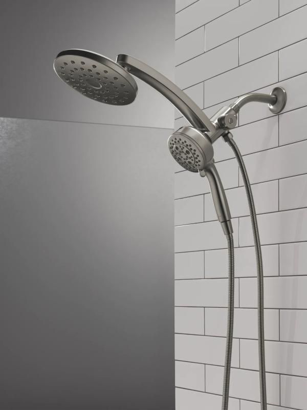DELTA Universal Showering Components PivotPro 3-in-1 Combination Shower — Lumicoat® Black Stainless