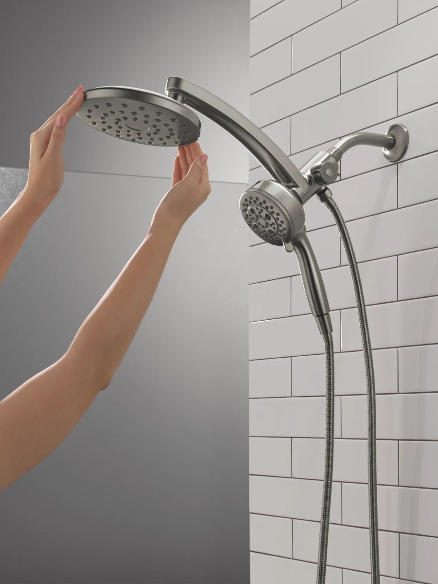 DELTA Universal Showering Components PivotPro 3-in-1 Combination Shower — Lumicoat® Black Stainless