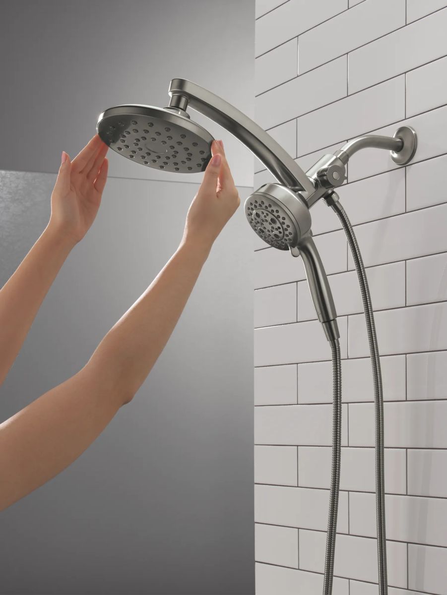 DELTA Universal Showering Components PivotPro 3-in-1 Combination Shower — Lumicoat® Black Stainless