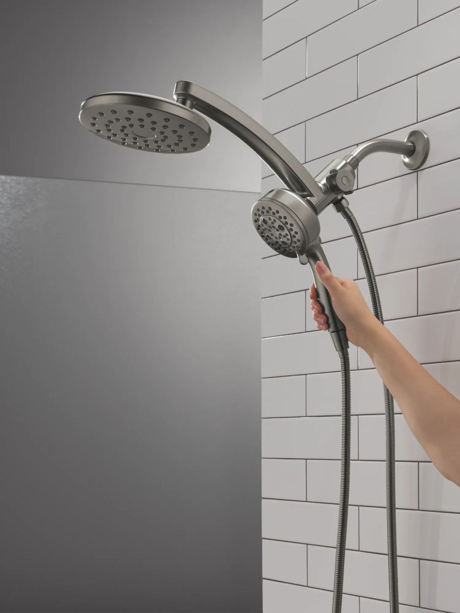 DELTA Universal Showering Components PivotPro 3-in-1 Combination Shower — Lumicoat® Black Stainless