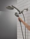 DELTA Universal Showering Components PivotPro 3-in-1 Combination Shower — Lumicoat® Black Stainless