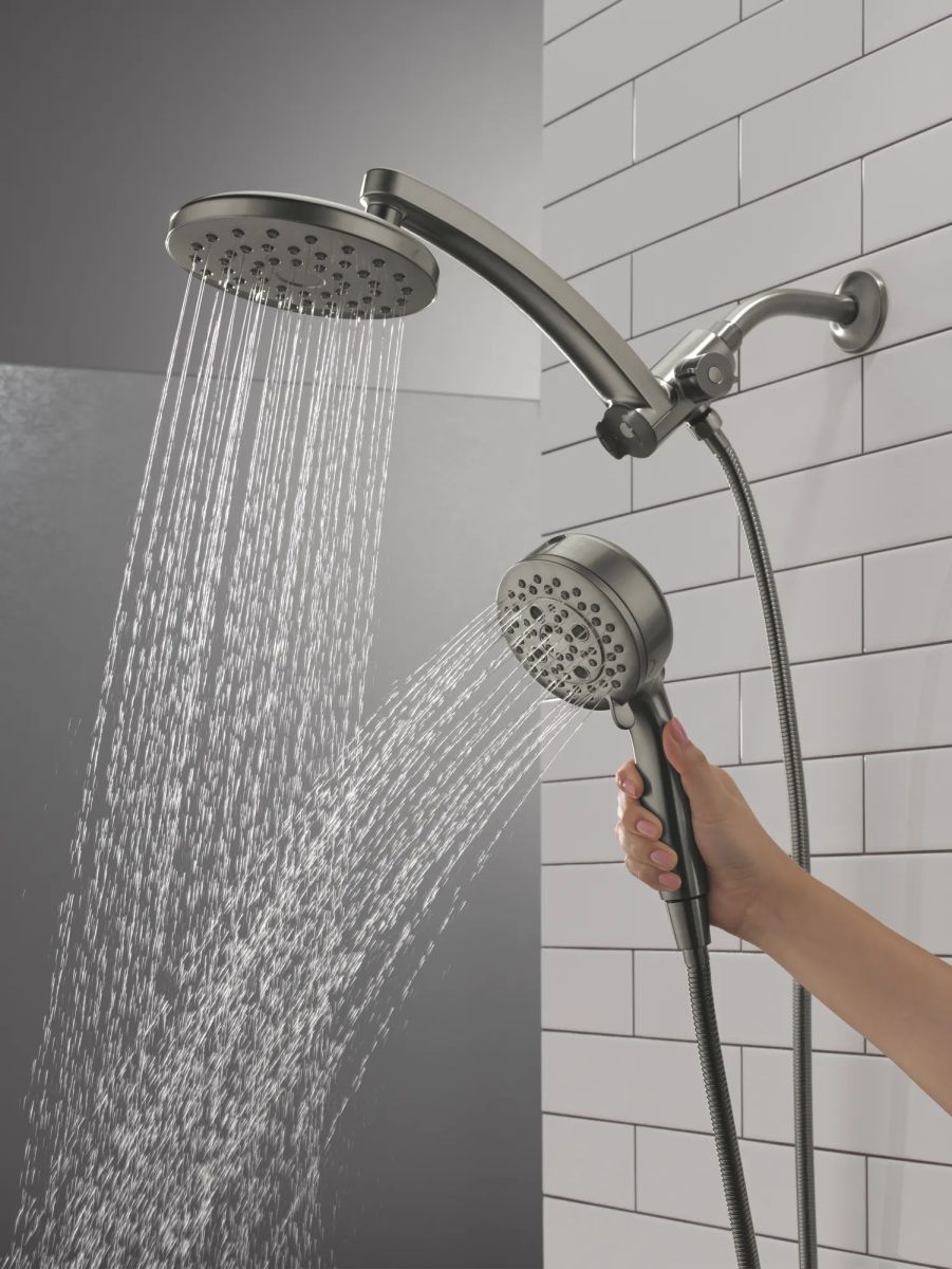 DELTA Universal Showering Components PivotPro 3-in-1 Combination Shower — Lumicoat® Black Stainless