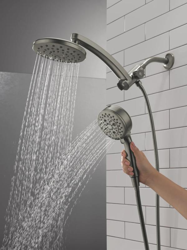 DELTA Universal Showering Components PivotPro 3-in-1 Combination Shower — Lumicoat® Black Stainless