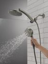 DELTA Universal Showering Components PivotPro 3-in-1 Combination Shower — Lumicoat® Black Stainless