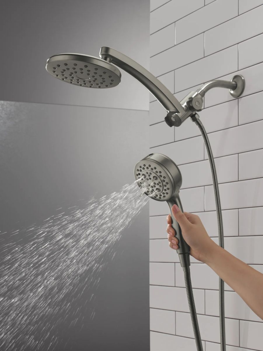 DELTA Universal Showering Components PivotPro 3-in-1 Combination Shower — Lumicoat® Black Stainless