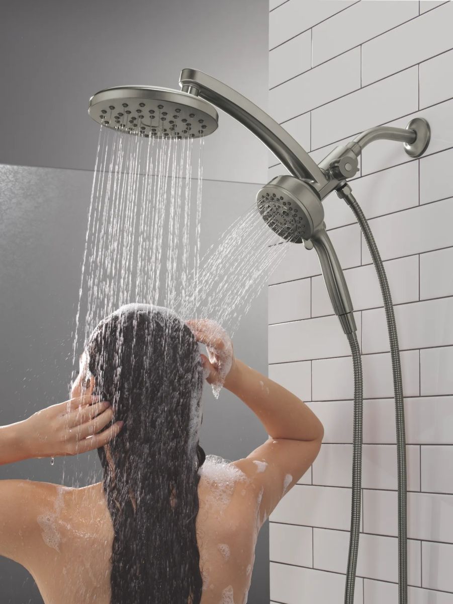 DELTA Universal Showering Components PivotPro 3-in-1 Combination Shower — Lumicoat® Black Stainless