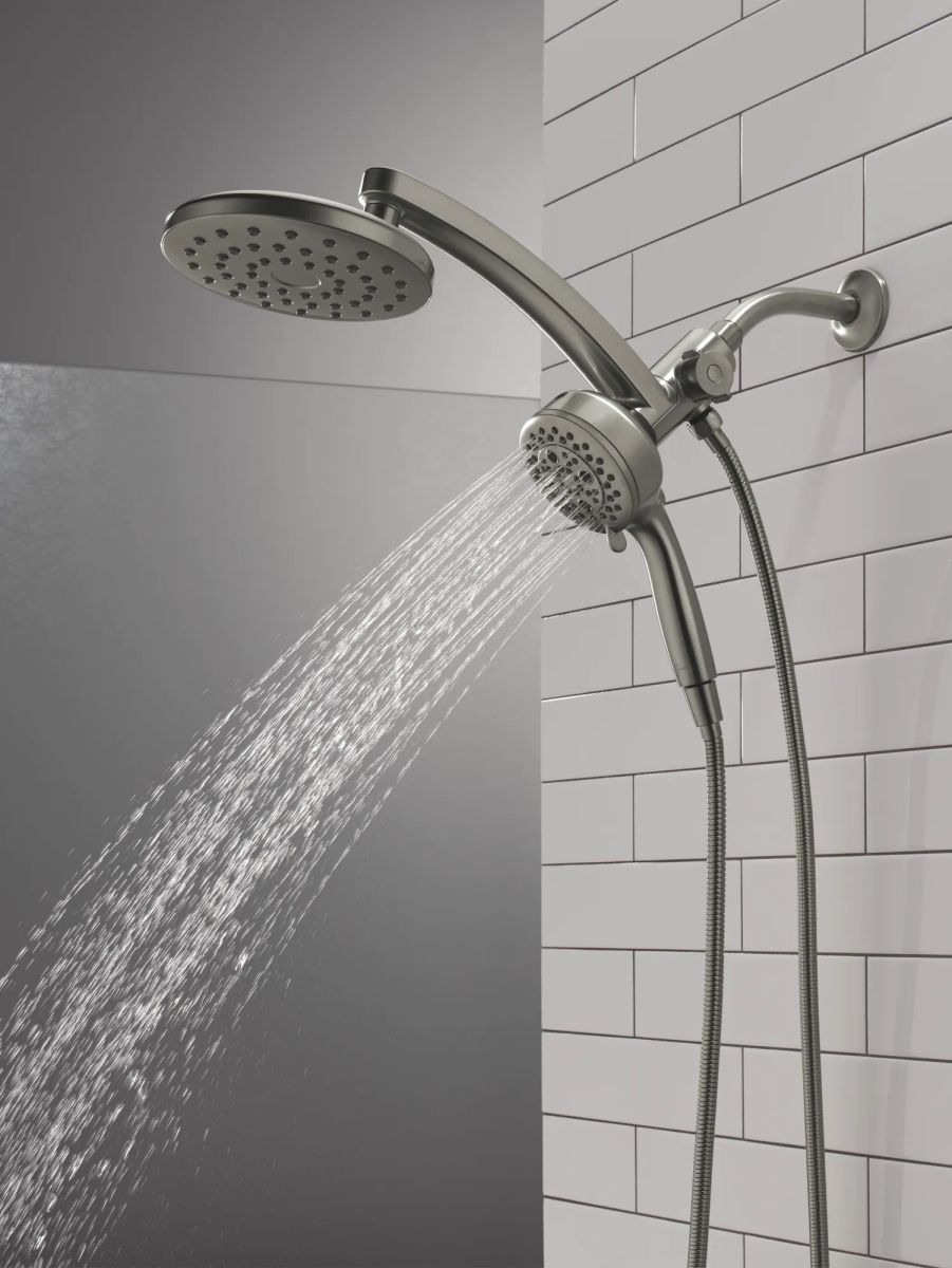 DELTA Universal Showering Components PivotPro 3-in-1 Combination Shower — Lumicoat® Black Stainless