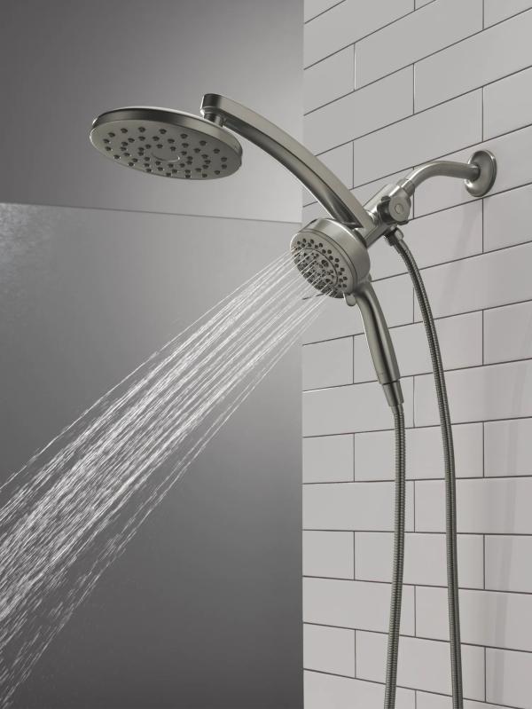 DELTA Universal Showering Components PivotPro 3-in-1 Combination Shower — Lumicoat® Black Stainless