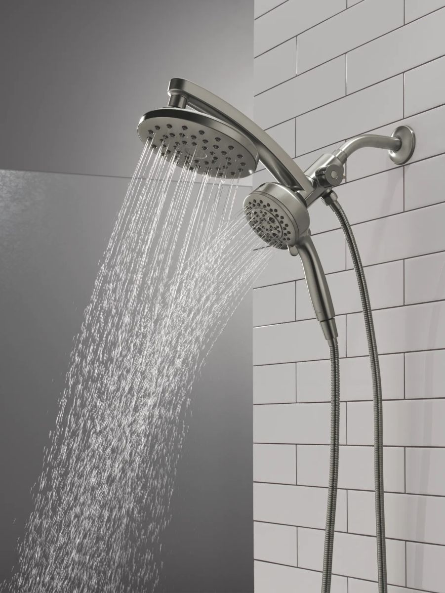 DELTA Universal Showering Components PivotPro 3-in-1 Combination Shower — Lumicoat® Black Stainless