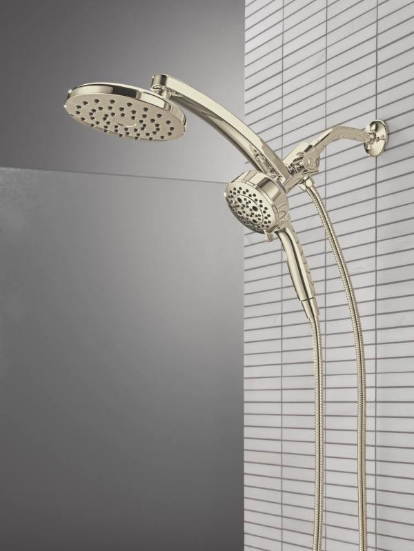 DELTA Universal Showering Components PivotPro 3-in-1 Combination Shower — Lumicoat® Polished Nickel