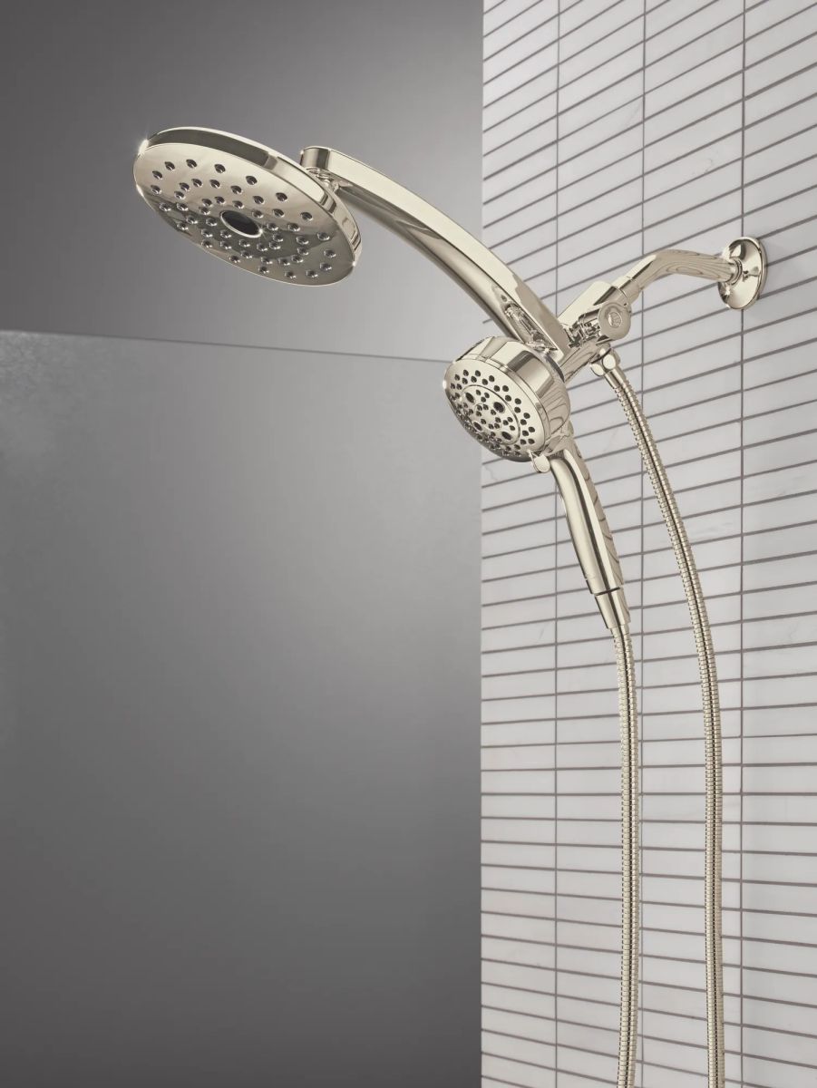 DELTA Universal Showering Components PivotPro 3-in-1 Combination Shower — Lumicoat® Polished Nickel
