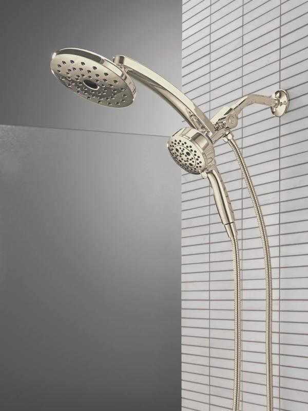 DELTA Universal Showering Components PivotPro 3-in-1 Combination Shower — Lumicoat® Polished Nickel