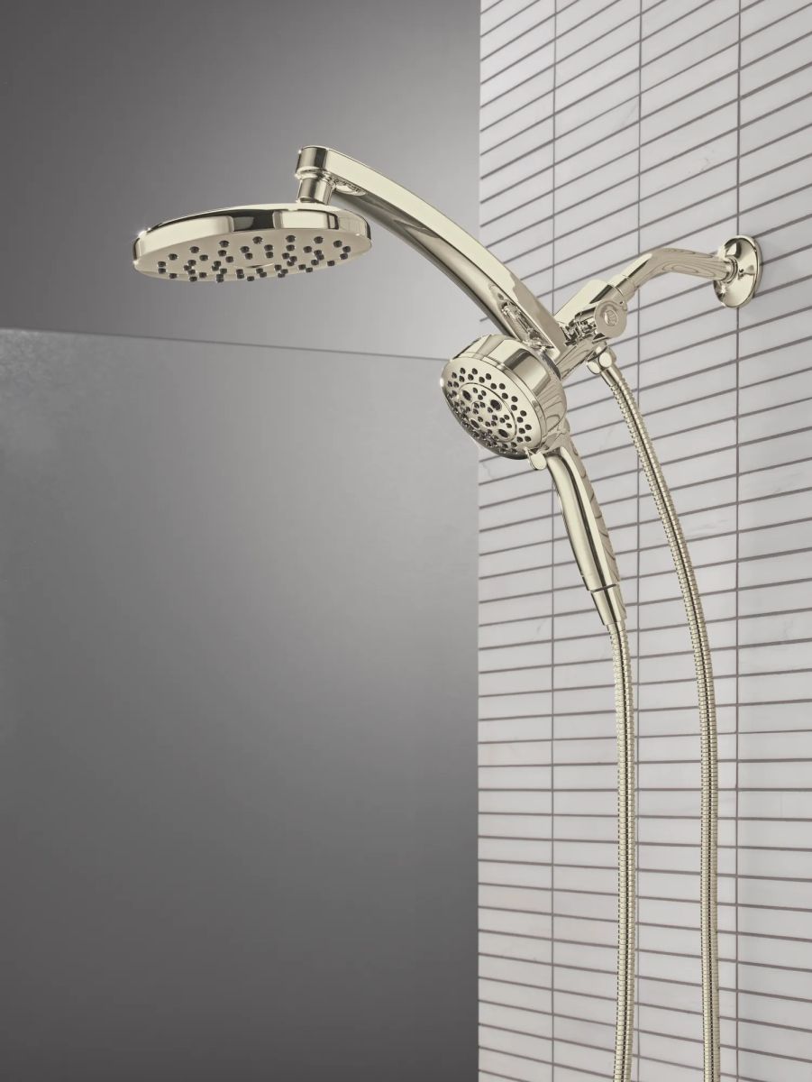 DELTA Universal Showering Components PivotPro 3-in-1 Combination Shower — Lumicoat® Polished Nickel