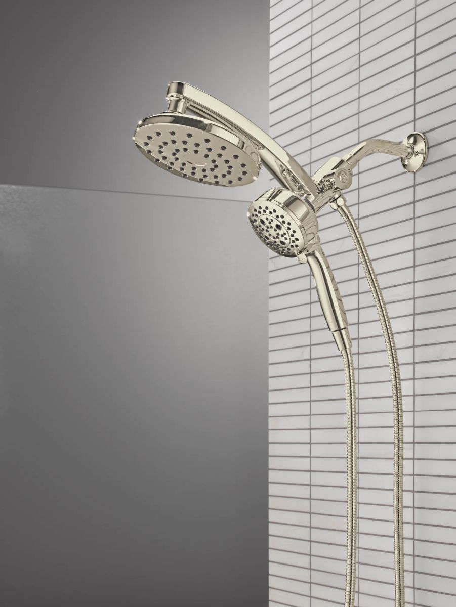 DELTA Universal Showering Components PivotPro 3-in-1 Combination Shower — Lumicoat® Polished Nickel