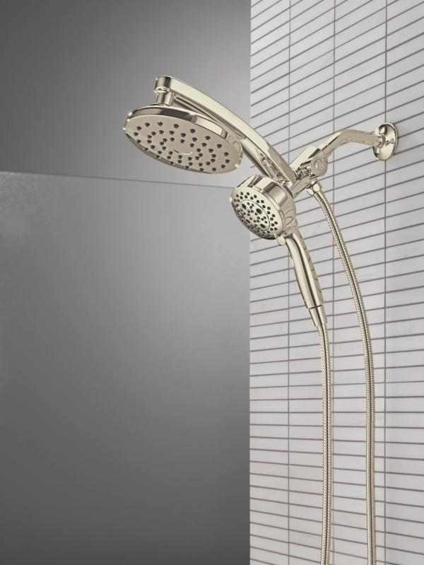 DELTA Universal Showering Components PivotPro 3-in-1 Combination Shower — Lumicoat® Polished Nickel