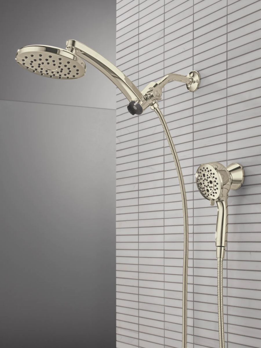 DELTA Universal Showering Components PivotPro 3-in-1 Combination Shower — Lumicoat® Polished Nickel