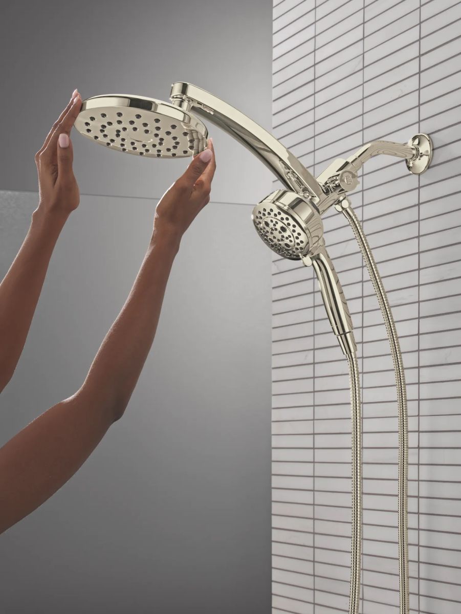 DELTA Universal Showering Components PivotPro 3-in-1 Combination Shower — Lumicoat® Polished Nickel