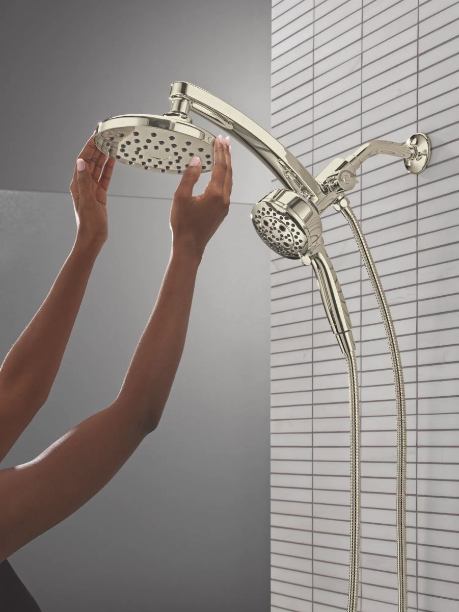 DELTA Universal Showering Components PivotPro 3-in-1 Combination Shower — Lumicoat® Polished Nickel