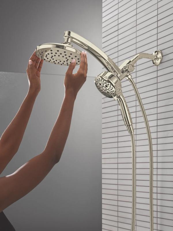 DELTA Universal Showering Components PivotPro 3-in-1 Combination Shower — Lumicoat® Polished Nickel