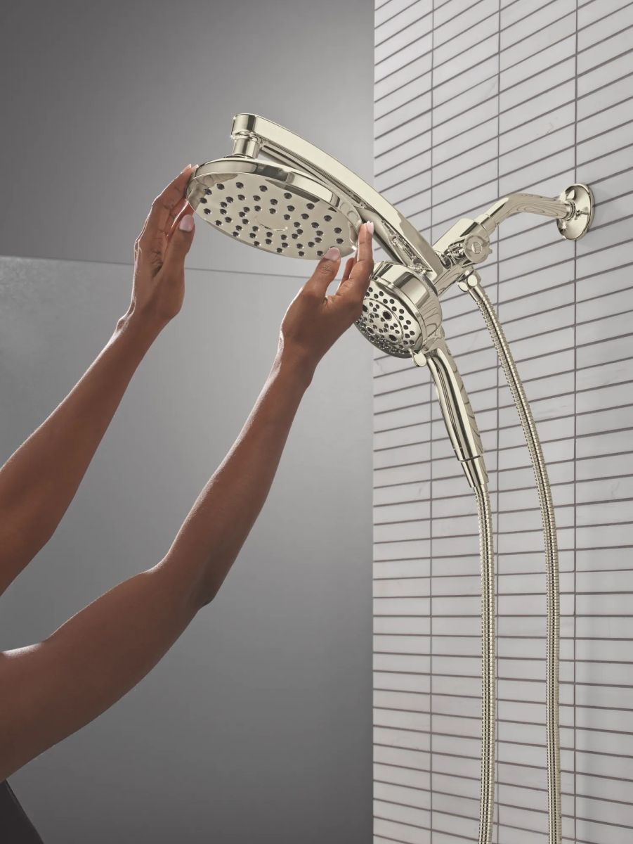 DELTA Universal Showering Components PivotPro 3-in-1 Combination Shower — Lumicoat® Polished Nickel