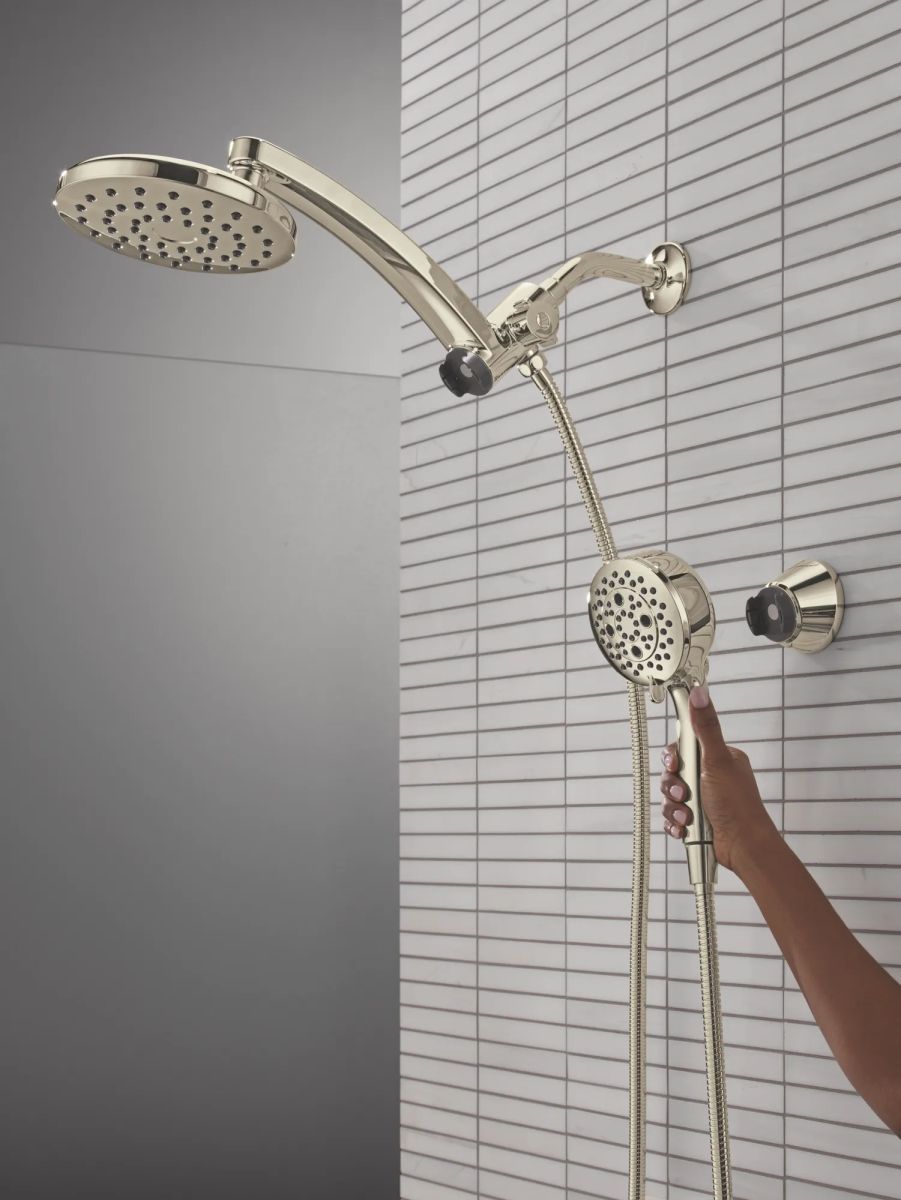 DELTA Universal Showering Components PivotPro 3-in-1 Combination Shower — Lumicoat® Polished Nickel