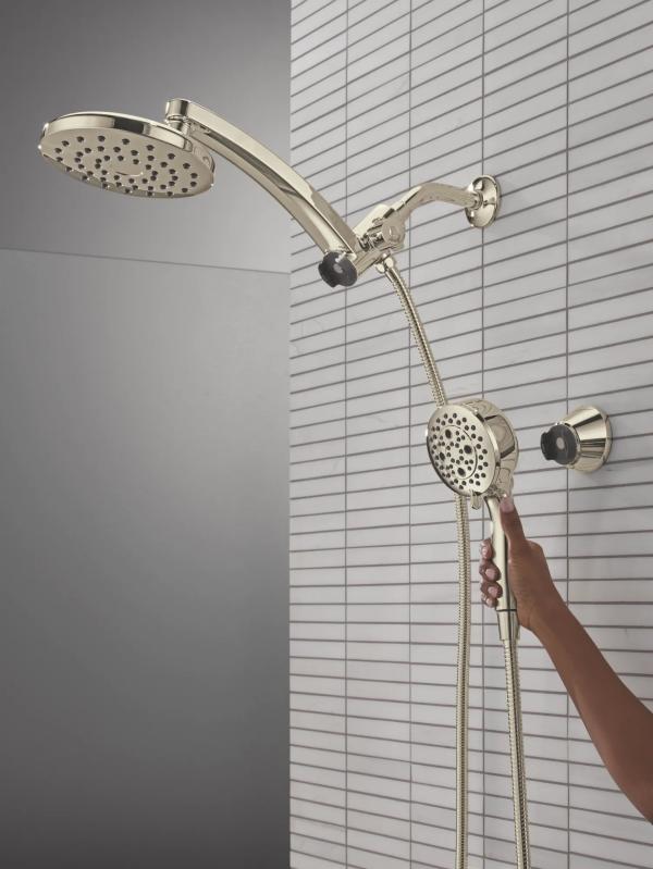 DELTA Universal Showering Components PivotPro 3-in-1 Combination Shower — Lumicoat® Polished Nickel