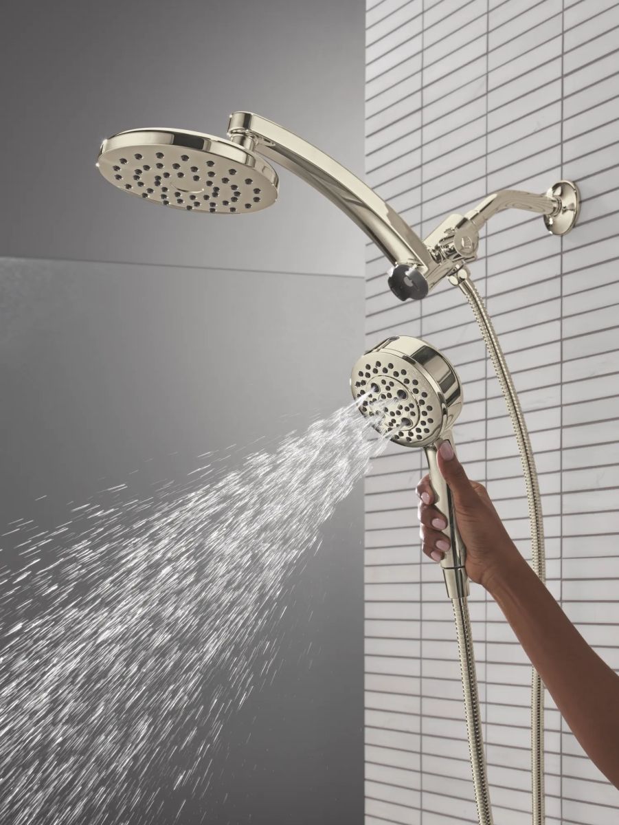 DELTA Universal Showering Components PivotPro 3-in-1 Combination Shower — Lumicoat® Polished Nickel