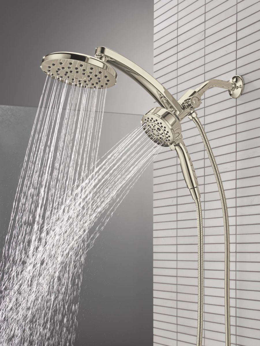 DELTA Universal Showering Components PivotPro 3-in-1 Combination Shower — Lumicoat® Polished Nickel