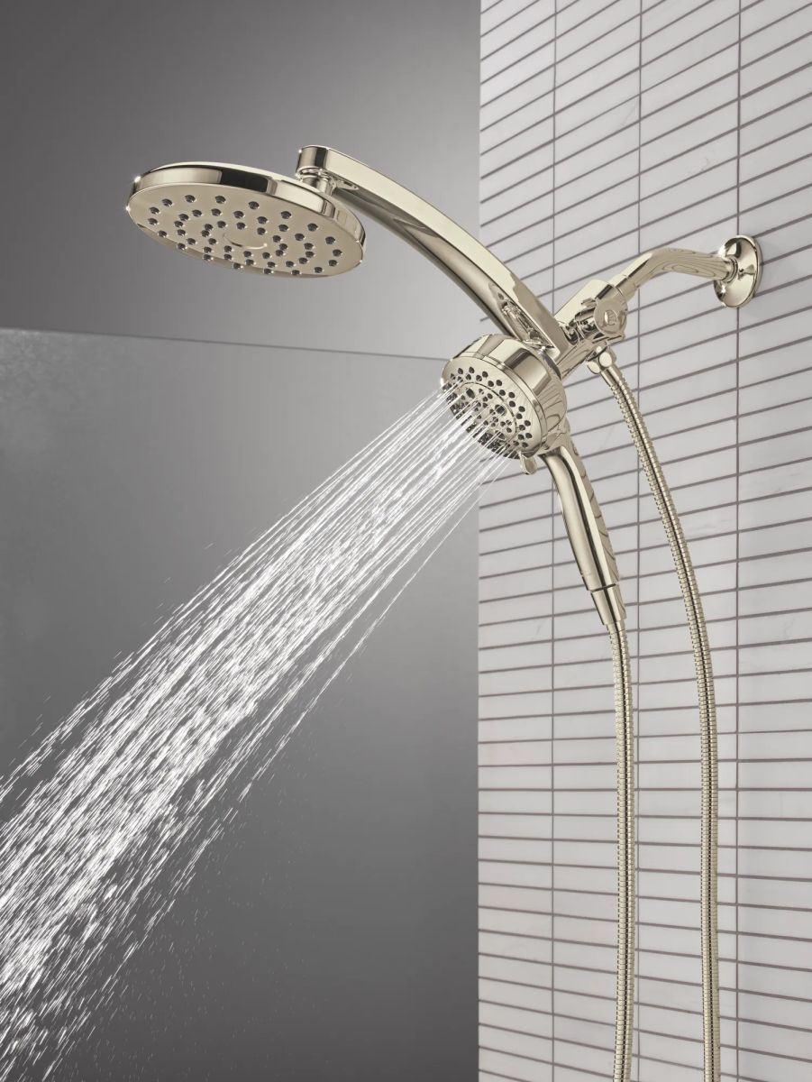 DELTA Universal Showering Components PivotPro 3-in-1 Combination Shower — Lumicoat® Polished Nickel