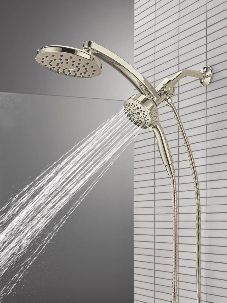 DELTA Universal Showering Components PivotPro 3-in-1 Combination Shower — Lumicoat® Polished Nickel