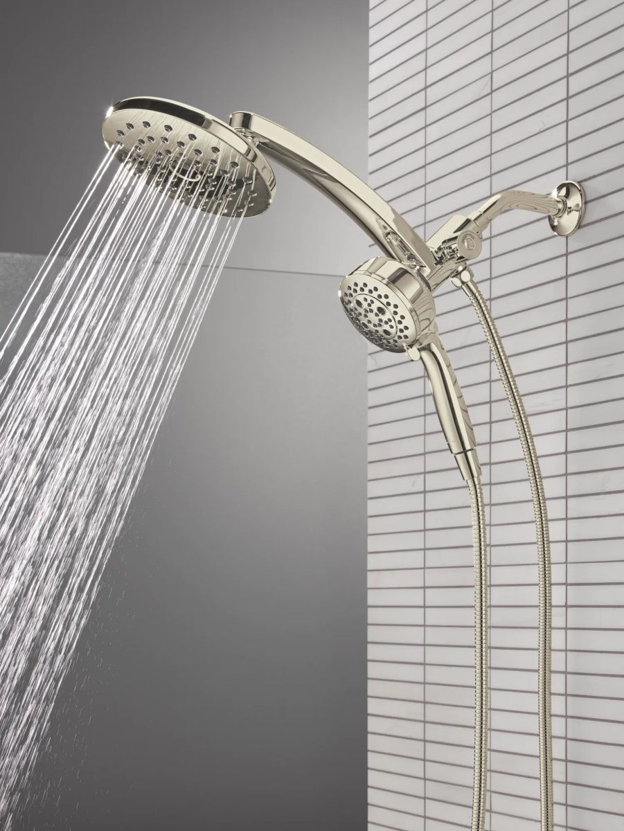 DELTA Universal Showering Components PivotPro 3-in-1 Combination Shower — Lumicoat® Polished Nickel