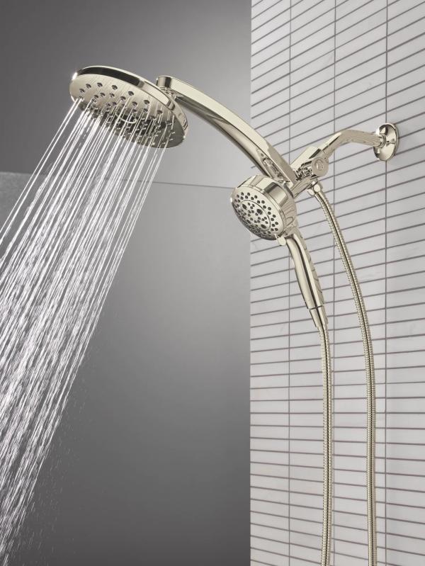 DELTA Universal Showering Components PivotPro 3-in-1 Combination Shower — Lumicoat® Polished Nickel