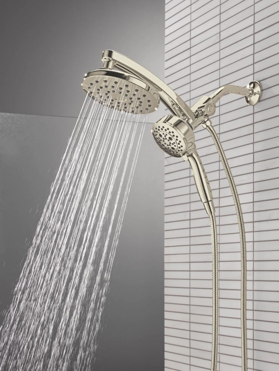 DELTA Universal Showering Components PivotPro 3-in-1 Combination Shower — Lumicoat® Polished Nickel