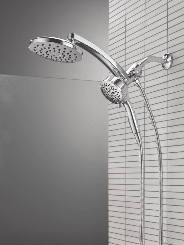 DELTA Universal Showering Components PivotPro 3-in-1 Combination Shower — Lumicoat® Chrome