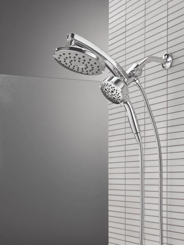 DELTA Universal Showering Components PivotPro 3-in-1 Combination Shower — Lumicoat® Chrome