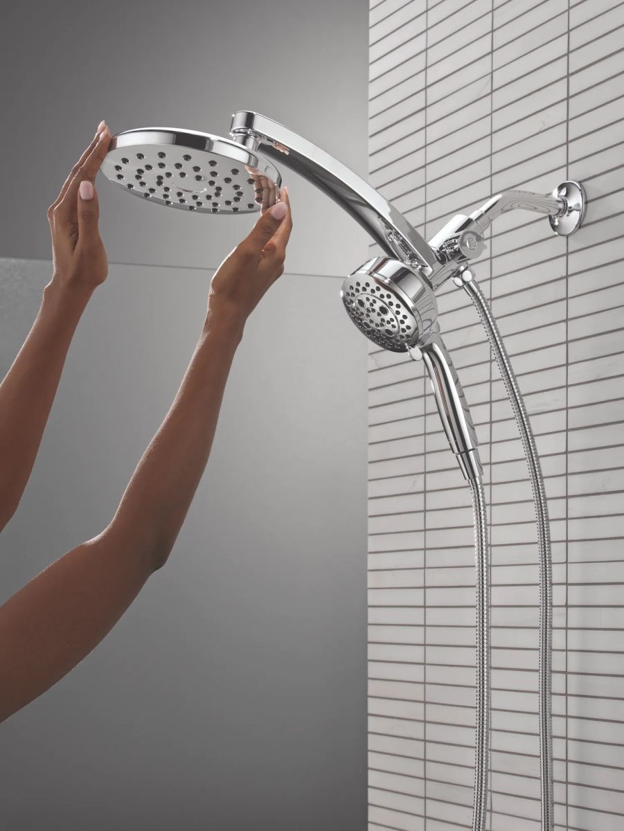 DELTA Universal Showering Components PivotPro 3-in-1 Combination Shower — Lumicoat® Chrome