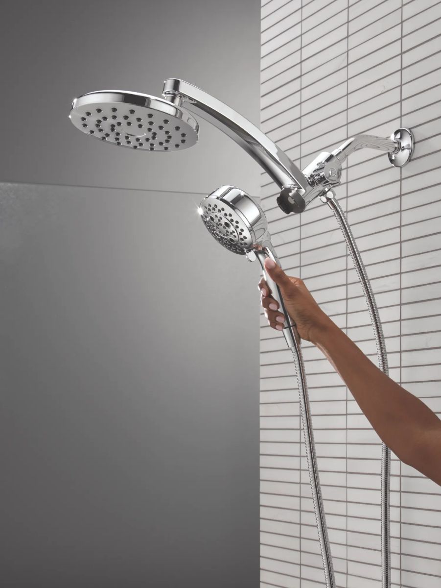 DELTA Universal Showering Components PivotPro 3-in-1 Combination Shower — Lumicoat® Chrome