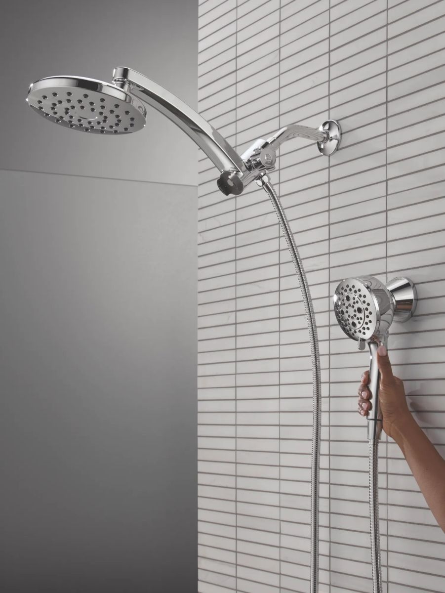 DELTA Universal Showering Components PivotPro 3-in-1 Combination Shower — Lumicoat® Chrome