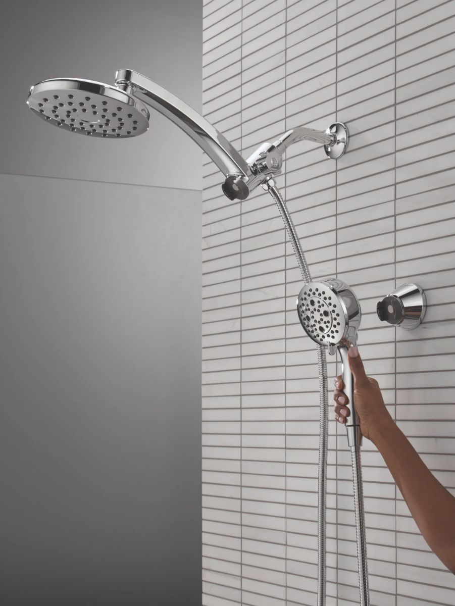 DELTA Universal Showering Components PivotPro 3-in-1 Combination Shower — Lumicoat® Chrome