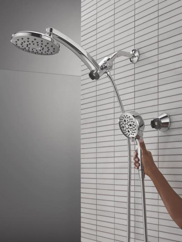 DELTA Universal Showering Components PivotPro 3-in-1 Combination Shower — Lumicoat® Chrome