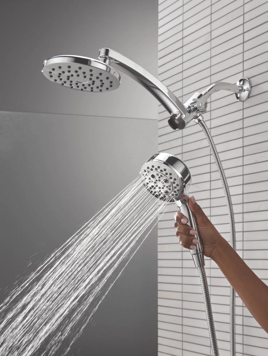 DELTA Universal Showering Components PivotPro 3-in-1 Combination Shower — Lumicoat® Chrome