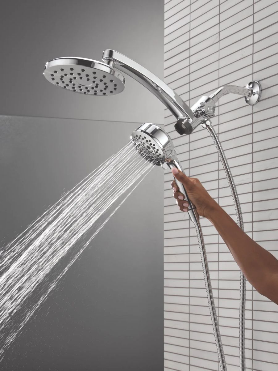 DELTA Universal Showering Components PivotPro 3-in-1 Combination Shower — Lumicoat® Chrome