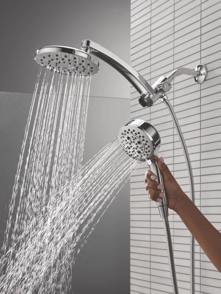 DELTA Universal Showering Components PivotPro 3-in-1 Combination Shower — Lumicoat® Chrome
