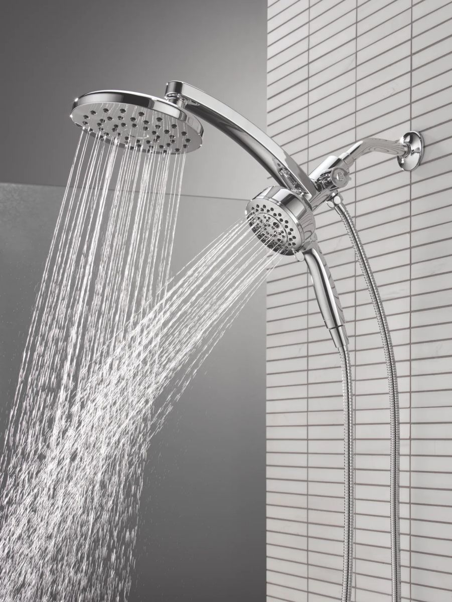 DELTA Universal Showering Components PivotPro 3-in-1 Combination Shower — Lumicoat® Chrome