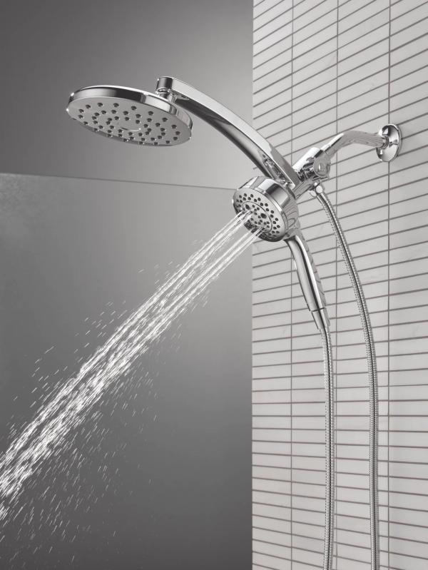 DELTA Universal Showering Components PivotPro 3-in-1 Combination Shower — Lumicoat® Chrome